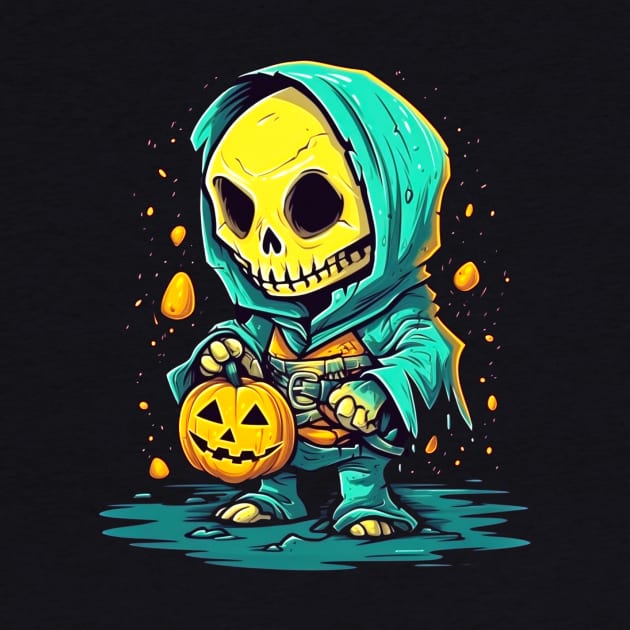 Eerie Halloween Ghoul Art - Spooky Season Delight by Captain Peter Designs
